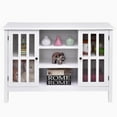 thumbnail image 1 of Topbuy Wood TV Stand Free Standing Storage Console Cabinet For 50" TV White, 1 of 5