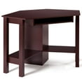 thumbnail image 1 of Topbuy Wooden Corner Computer Desk with Drawer Office Study Table Walnut, 1 of 9