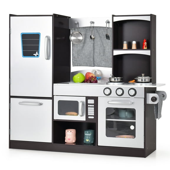 Patiojoy Wooden Kitchen Cooking Toy Chef's Pretend Play Set for Kids