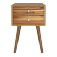 thumbnail image 1 of Topbuy Wooden Nightstand with 2 Storage Drawers Accent End Side Table for Bedroom&Living room Natural, 1 of 7
