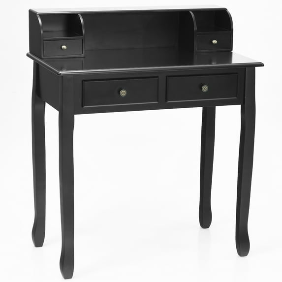Topbuy Writing Desk W/ Drawer Detachable Floating Organizer Computer Table Black