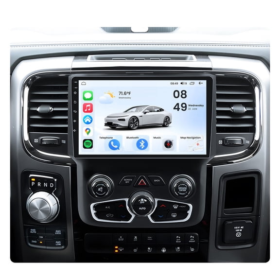 Topcar 9" Android 15 Car Radio for Dodge Ram 1500 2500 3500 2013-2018 Auto A/C with Apple CarPlay, Android Auto, 5G WiFi, Backup Camera, SWC, FM & GPS, 4+64G