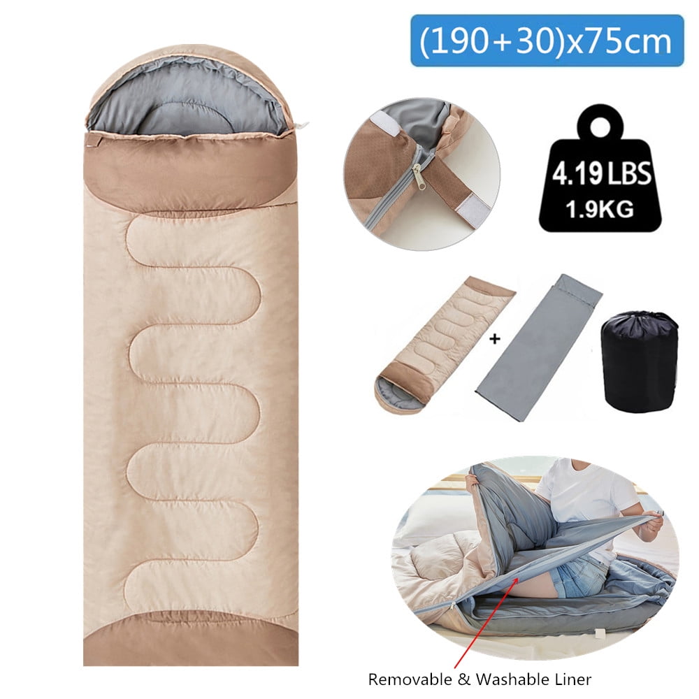 Topchances 0 Degree Camping Sleeping Bags XL Cold Weather Winter Sleeping Bag with Removable & Washable Liner for Adults Big and Tall with Compression Sack, 4.19 lbs