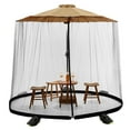 thumbnail image 1 of Topchances 7-10 ft Patio Umbrella Mosquito Net, Polyester Mesh Net Screen, Adjustable Universal Canopy Net with Sandbags and Zipper Door for Outdoor Umbrellas and Patio Tables (Black), 1 of 11