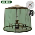 thumbnail image 1 of Topchances Adjustable Mosquito Net for 7-10ft Patio Umbrellas - Zipper Entry - Weighted Bottom for Tight Bug Proof Seal, Green, 1 of 8