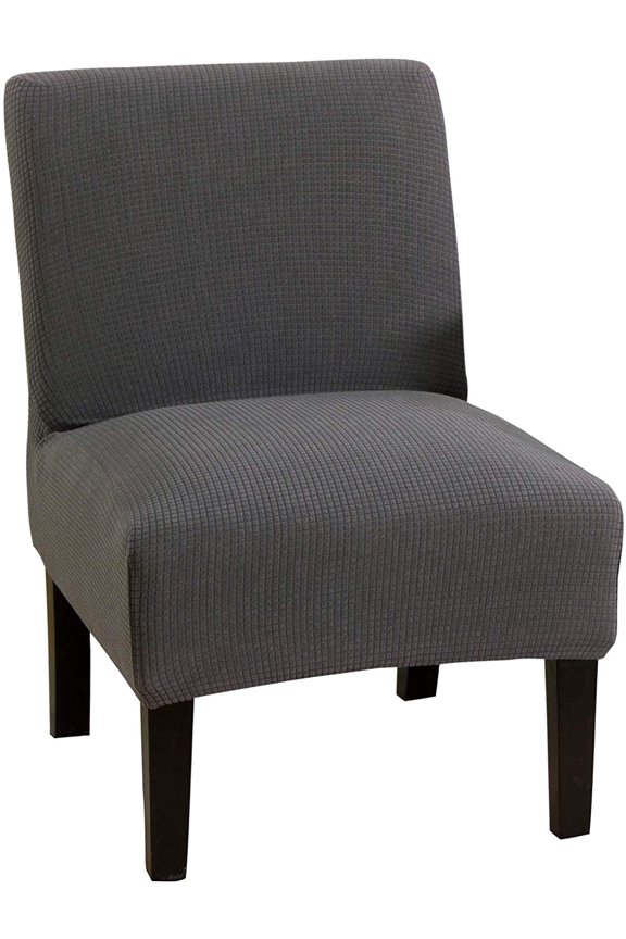 Armless Accent Chair Covers Water-Repellent Knitted Stretch Slipper Chair Couch Slipcovers Removable Washable Furniture Protector Covers for Living Room Home Hotel
