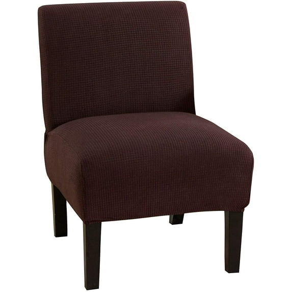 Topchances Armless Accent Chair Covers Water-Repellent Knitted Stretch Slipper Chair Couch Slipcovers Removable Washable Furniture Protector Covers for Living Room Home Hotel