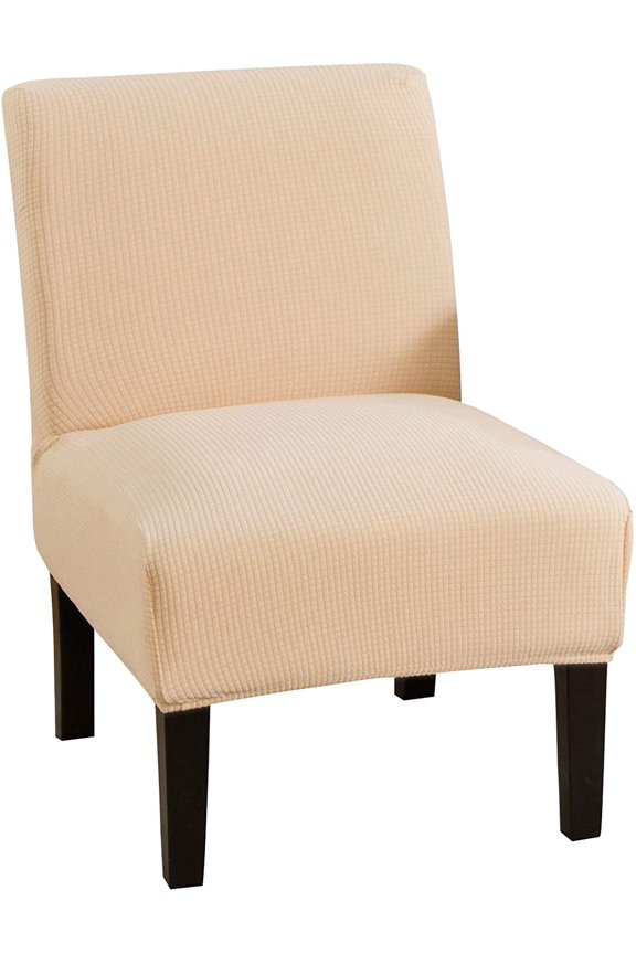 Armless Accent Chair Covers Water-Repellent Knitted Stretch Slipper Chair Couch Slipcovers Removable Washable Furniture Protector Covers for Living Room Home Hotel
