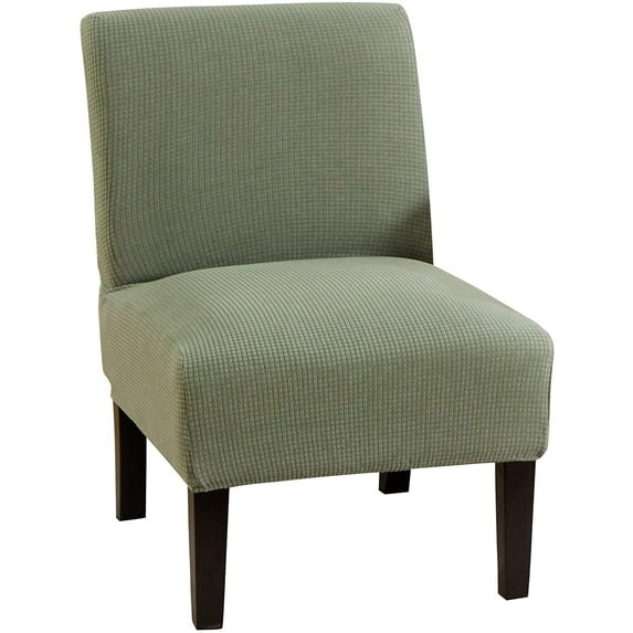 Topchances Armless Accent Chair Covers Water-Repellent Knitted Stretch Slipper Chair Couch Slipcovers Removable Washable Furniture Protector Covers for Living Room Home Hotel