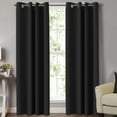 thumbnail image 1 of Topchances Extra Long Black Grommet Blackout Outdoor Curtains, 52" x 108" inches, 1 of 8