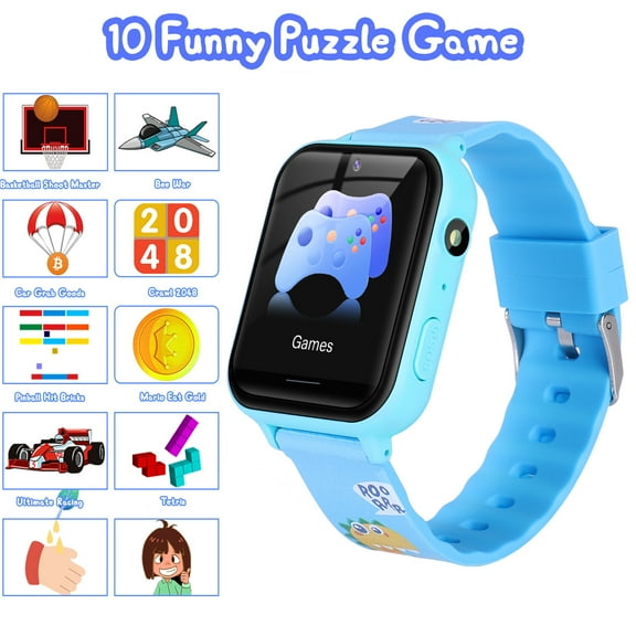 Topchances Kids Smart Watch 1.54" Blue ABS Case with Blue Band