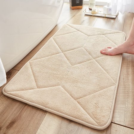 Topchances Memory Foam Bath Mat,,Super Water Absorption,Machine Washable Bathroom Rug,Soft,Absorbent Quick Dry Bathmat,Shower Bath Room Floor Mat (32"x20")
