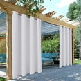 thumbnail image 1 of Topchances Outdoor White Grommet Blackout Extra Long Curtains, "52 x 84" Inches, 1 of 7