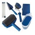 thumbnail image 1 of Topchances Paint Roller Kit 8 Pcs Set Runner Pro Brush Handle Tool Flocked Edger Corner Cutter Home Office Wall Printing, 1 of 10