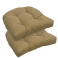 thumbnail image 1 of Topchances Set of 2 Tufted Universal Chair Cushions, Waterproof Outdoor/Indoor Chair Seat Pads, 19" x 19", Taupe, 1 of 8