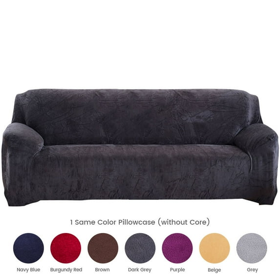 Topchances Stretch Velvet Sofa Covers for 1 2 3 4 Seater Couch Covers Sofa Slipcovers Couch Protector