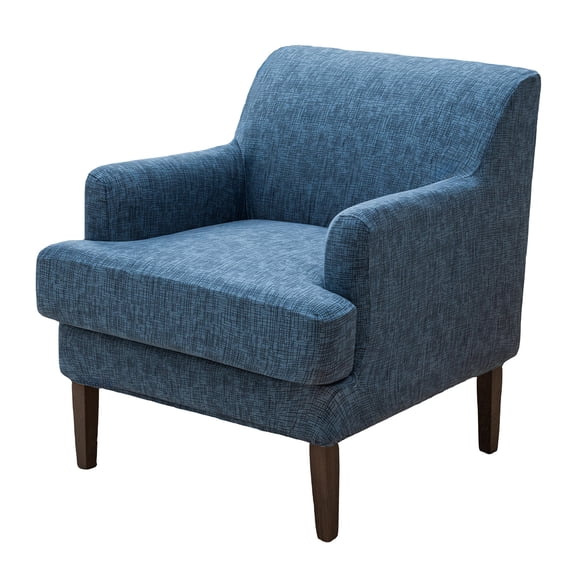 Topchances Stretch Wingback Chair Cover, Printed Accent Chair Covers with Arms, 2-Piece Armchair Slipcover with Cushion Cover