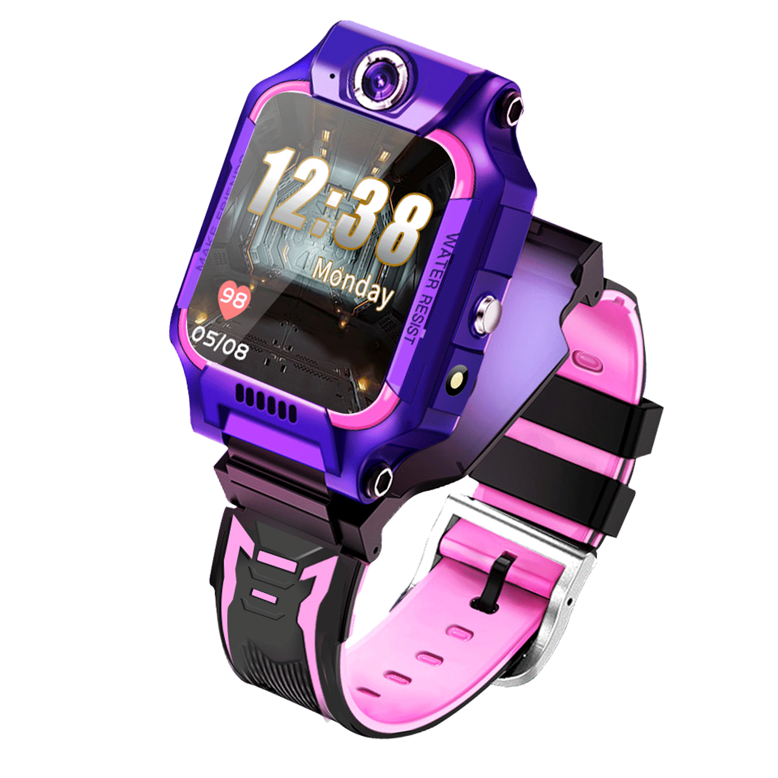 Topchances T5 Waterproof GPS Smart Watch for Kids, 4G Wifi Video Phone Call Camera SOS Alarm Geo-Fence Touch Screen Monitoring Health Steps Anti-Lost GPS Tracker Watches For Android IOS, Blue