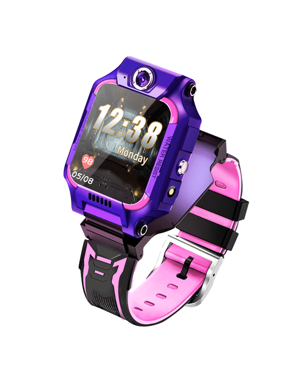 T5 Waterproof GPS Smart Watch for Kids, 4G Wifi Video Phone Call Camera SOS Alarm Geo-Fence Touch Screen Monitoring Health Steps Anti-Lost GPS Tracker Watches For Android IOS, Blue