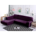 thumbnail image 1 of Topchances Thick Plush Sofa Covers for Sectional sofa L-shape Couch, 2pcs Polyester Fabric Stretch Slipcovers 3 seater(74"-90")  + 3 seater(74"-90")  with 2pcs Pillow Covers, 1 of 7