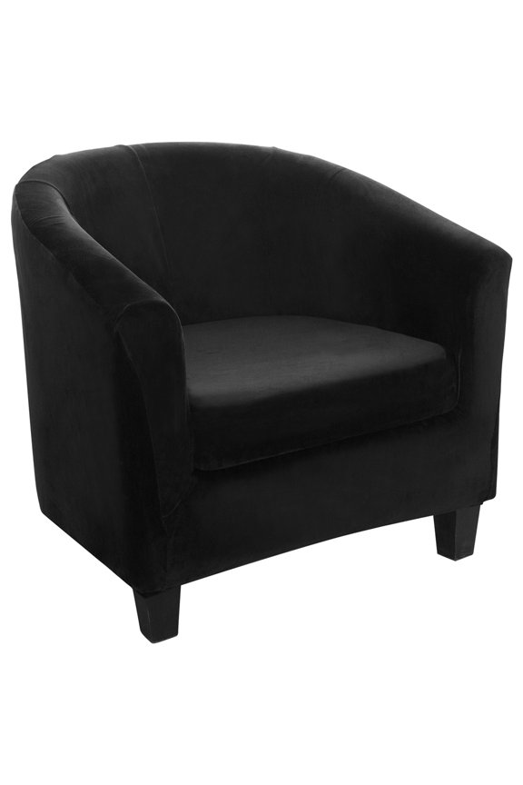 Tub Chair Slipcover ,2-Piece Velvet Barrel Club Chair Covers Armchair Slipcovers for Club Bar Counter Living