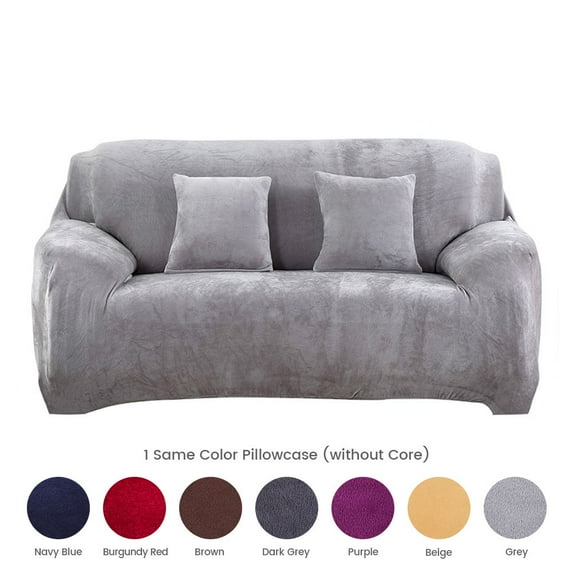 Topchancess Stretch Velvet Sofa Covers for 1/2/3/4 Seater Couch Covers Sofa Slipcovers Couch Protector