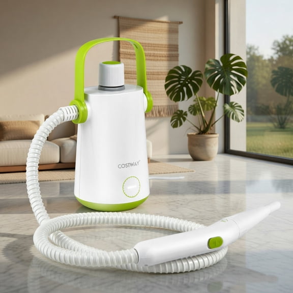 Topcobe 1000W Multifunction Portable Hand-held Steam Cleaner with 10 Accessories, Multi-Purpose Steamer for Home Use, Steamer for Cleaning Floor-Green
