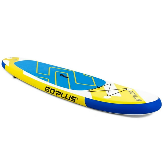 Topcobe 11 Feet Inflatable Stand Up Paddle Board with Aluminum Paddle, Standup Paddle Board for Adults and Youth, Wide Stable Design, Yellow
