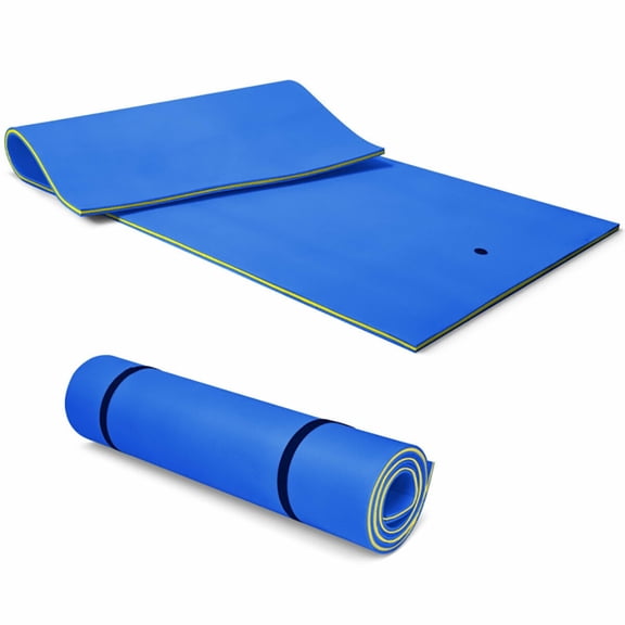 Topcobe 12 x 6 Feet 3 Layer Floating Water Pad, Outdoor Sports Equipment/Accessories-Blue