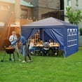 thumbnail image 1 of Topcobe 120" x120" Large Party Tent, Events Shelter Canopy Patio Canopy with 4 Side Walls, Shade Shelter for Weddings, Picnic, Blue, 1 of 13