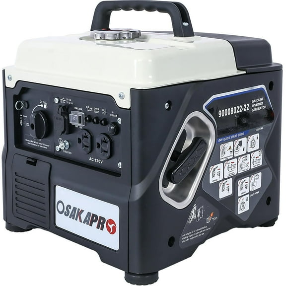 Topcobe 1200W Ultra-quiet Gas Engine, Portable Inverter Generator, Ultra Lightweight for Backup Home Use & Camping
