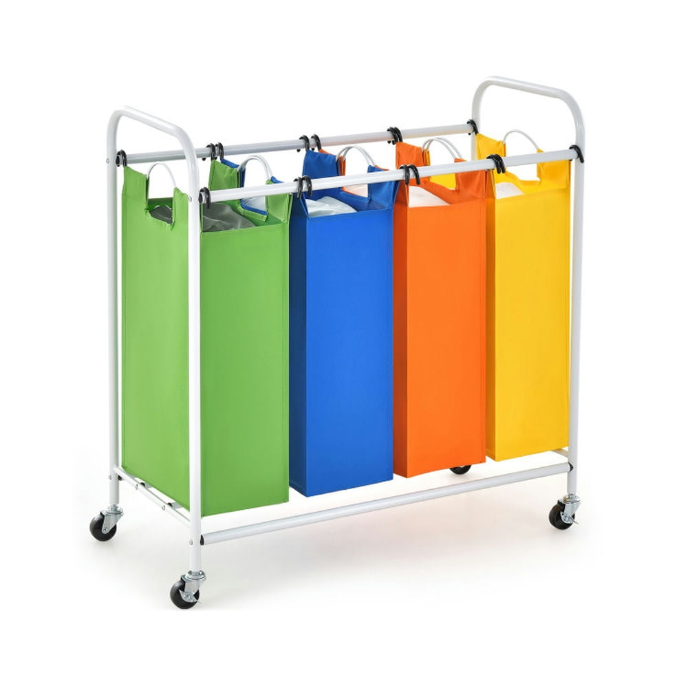 Topcobe 136L Large Capacity 4-Section Laundry Sorter, Laundry Basket Organizer, Bathroom Furniture Topcobe 136L Large Capacity 4-Section Laundry Sorter, Laundry Basket Organizer, Bathroom Furniture