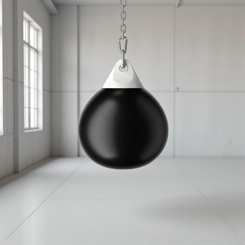Topcobe 18 Inch 110 Pound Heavy Punching Water Aqua Bag with Adjustable Metal Chain, Boxing Equipment, Aqua Training Bag, Stress Relief & Fitness, Black