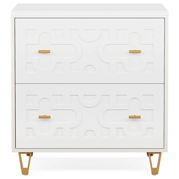 Topcobe 2-Drawer File Cabinet, Modern Storage Filing Cabinet Printer Stand, Modern Furniture for Indoor