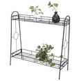 thumbnail image 1 of Topcobe 2 Layers Shelving Storage Unit, Metal Organizer Wire Rack Plant Stand, Plant Display Rack Pot Holder for Indoor Outdoor Use, 1 of 8