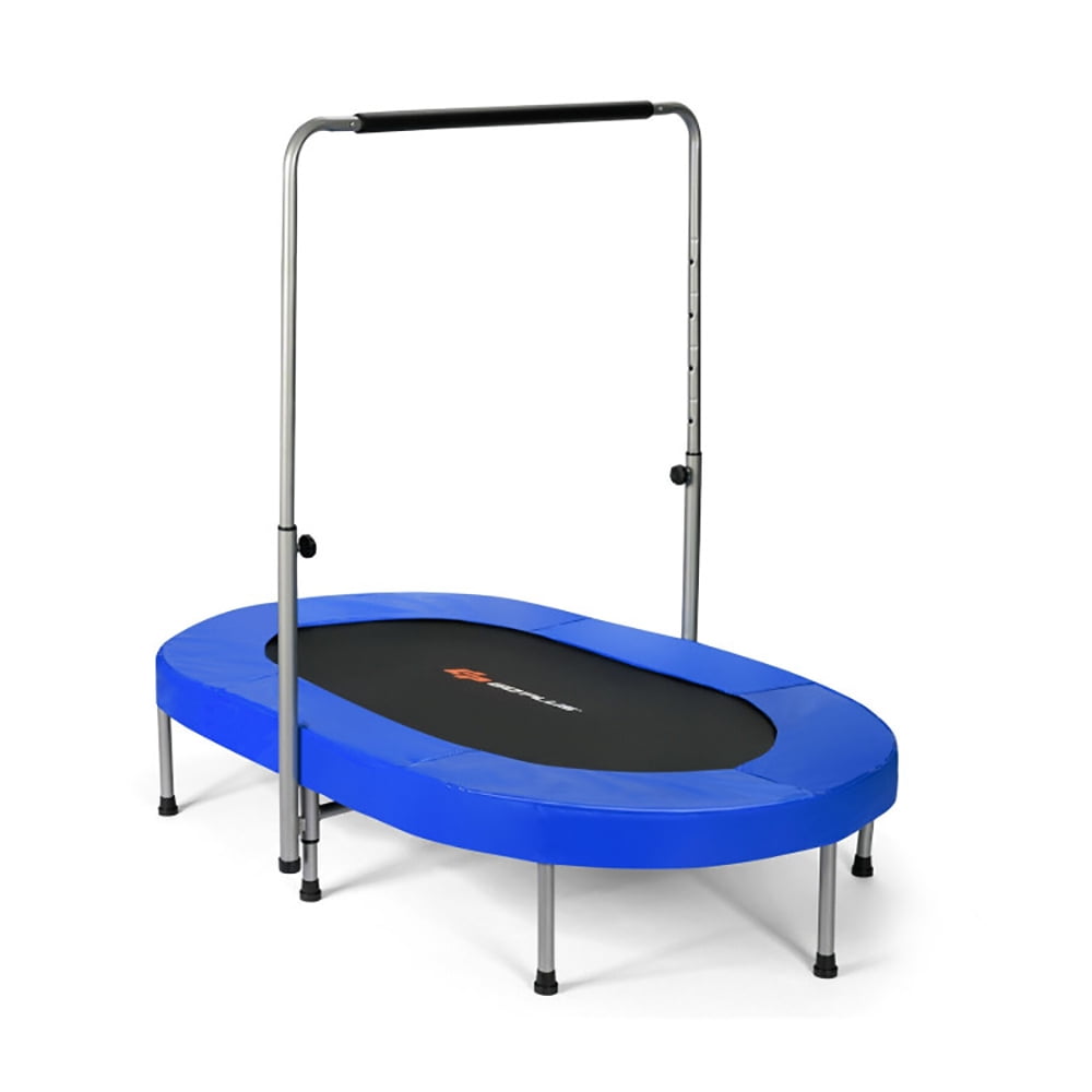 Topcobe 2-Person Foldable Mini Kids Fitness Rebounder Trampoline, Outdoor Kids Trampoline, Blue Topcobe 2-Person Foldable Mini Kids Fitness Rebounder Trampoline, Outdoor Kids Trampoline, Blue