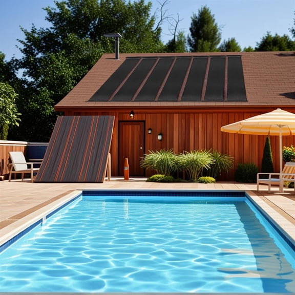 Topcobe 2 Pieces 20 Feet Weatherproof Solar Swimming Pool Heating System for Pools and Spas-L