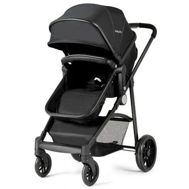 Topcobe 2-in-1 Foldable Pushchair Newborn Infant Baby Stroller, Toddler Stroller, Baby Wagon-Black