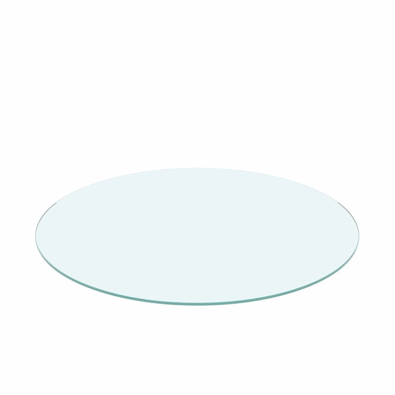 Topcobe 20 Inch Round Glass Table Top - Tempered - 1/4" Thick- Flat Polished