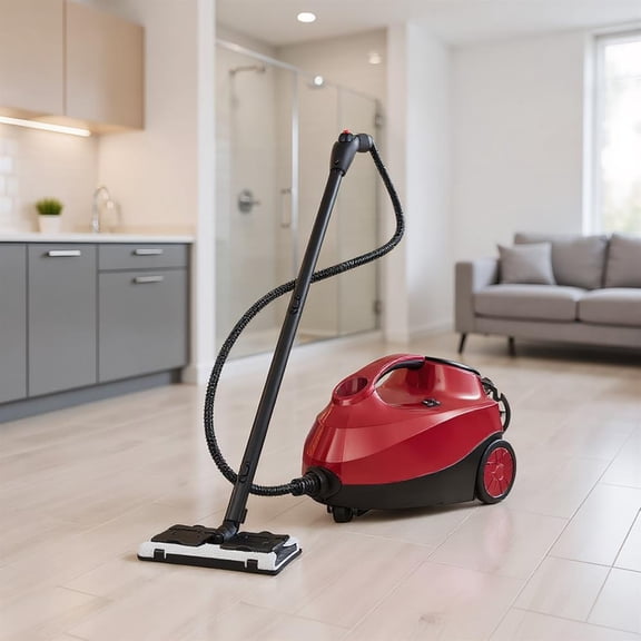 Topcobe 2000W Heavy Duty Multi-purpose Steam Cleaner Mop with Detachable Handheld Unit, Multi-Purpose Steamer for Home Use, Steamer for Cleaning Floor-Red