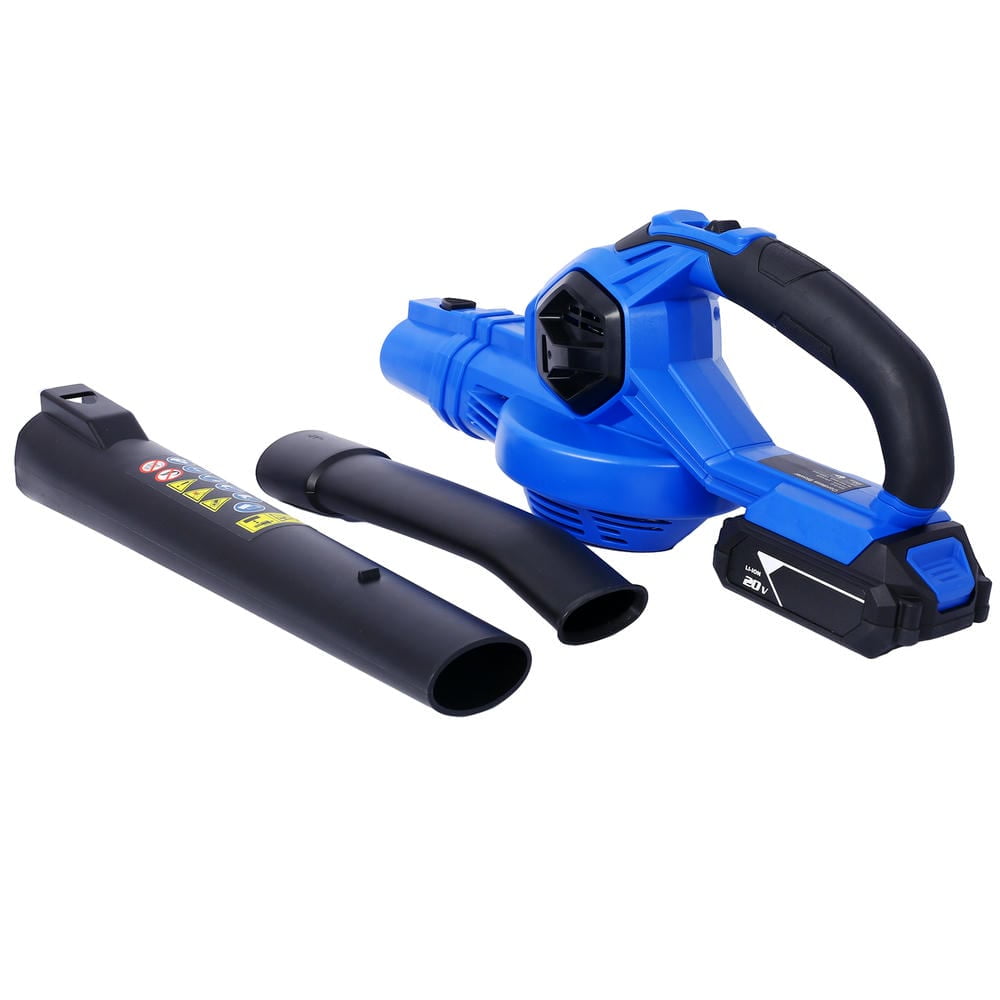 Topcobe 20V Battery Powered Leaf Blowers for Lawn Care, Patio, Blowing Leaves and Snow, Electric Leaf Blower Cordless with Battery and Charger - 2 Speed Mode