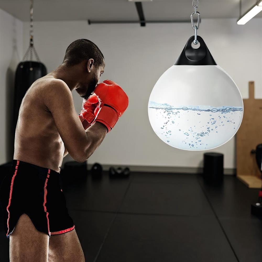 Topcobe 21 Inch Water Punching Bag with Adjustable Metal Chain, Boxing Equipment, Aqua Training Bag, Stress Relief & Fitness, White