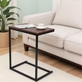 thumbnail image 1 of Topcobe 26 Inch Beside Sofa Laptop Holder End Stand Desk, Side End Table Coffee Table for Living Room, Brown, 1 of 2