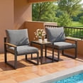 thumbnail image 1 of Topcobe 3 Pieces Aluminum Frame Weatherproof Outdoor Conversation Set with Soft Cushions, Outdoor Patio Furniture for Garden Backyard Pool Deck-Gray, 1 of 8