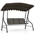 Topcobe 3Seat Outdoor Porch Canopy Swing with Adjustable Shading