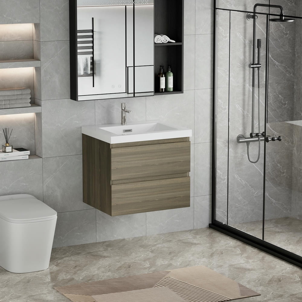 Topcobe 30" Floating Bathroom Vanity with Sink, Modern Wall-Mounted ...