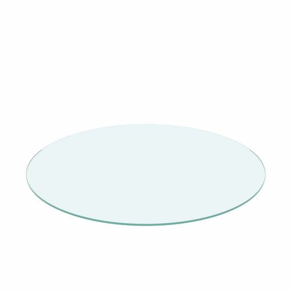 Topcobe 30 Inch Round Glass Table Top - Tempered - 1/4" Thick- Flat Polished