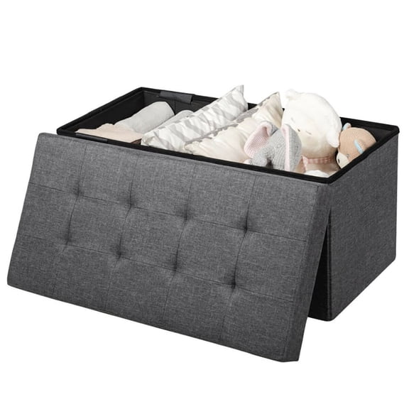 Topcobe 31.5" Fabric Foldable Storage with Removable Storage Bin, Closet Organizers for Shelves, Dark Gray