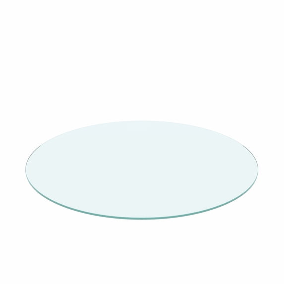 Topcobe 36 Inch Round Glass Table Top - Tempered - 1/4" Thick- Flat Polished