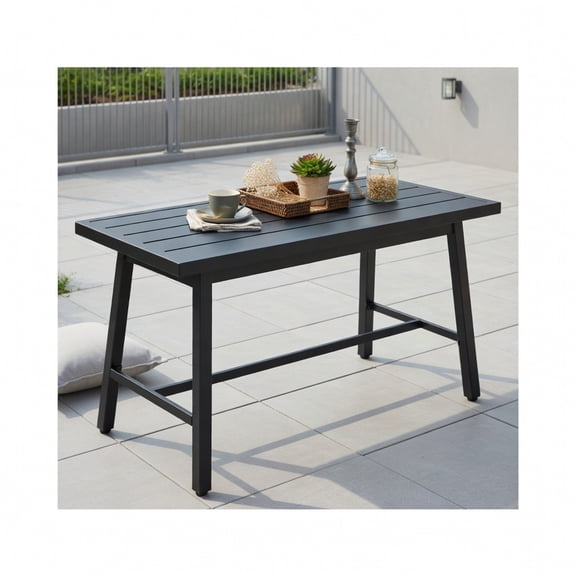 Topcobe 36 Inches Patio Counter Height Bar Table with Adjustable Foot Pads, Outdoor Patio Furniture for Garden Backyard Pool Deck